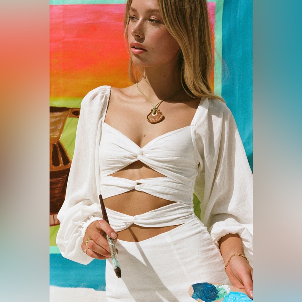 Sabo Skirt White Cut-Out Dress